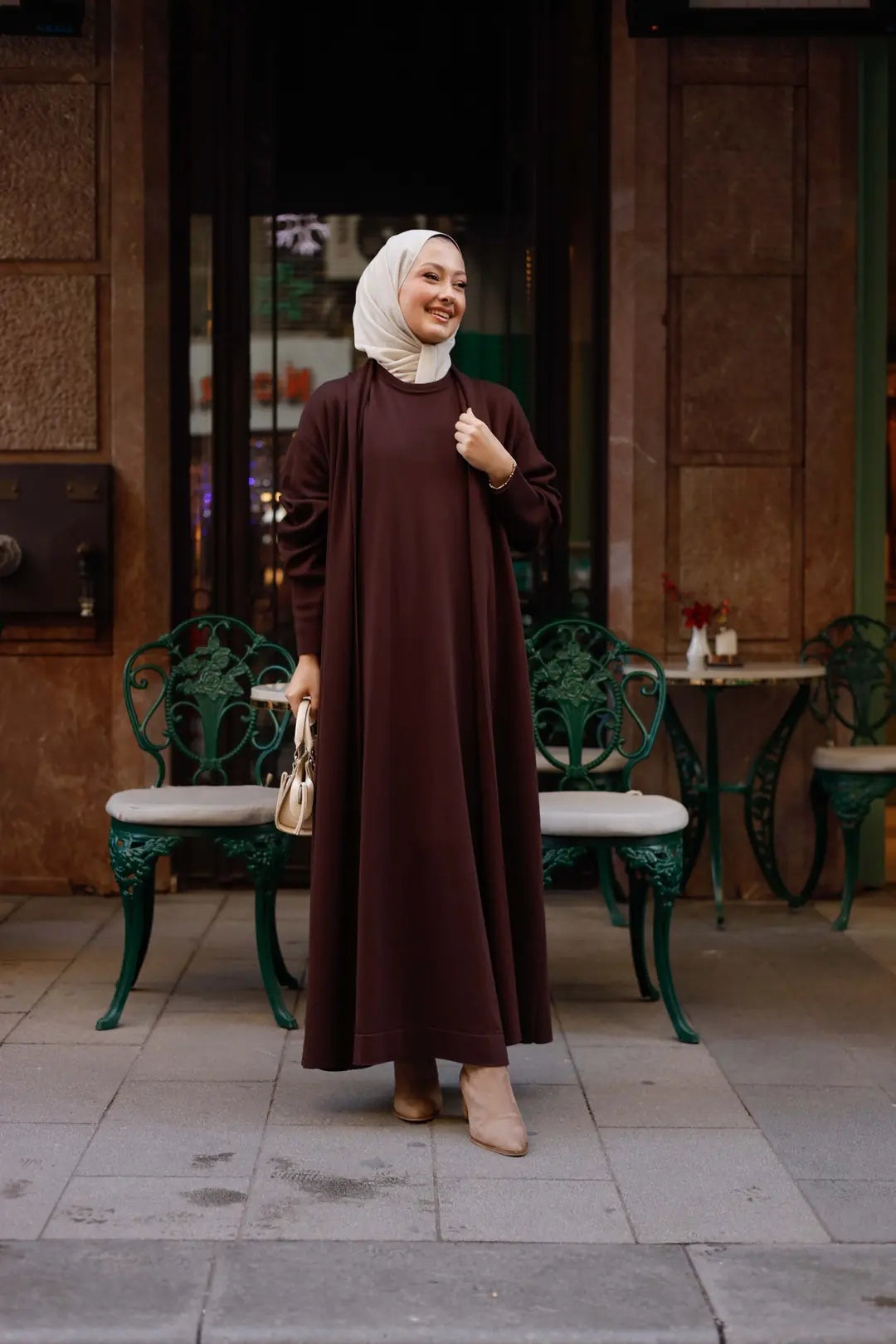 İkili Mia Elbise Takım - Hırka Modelli