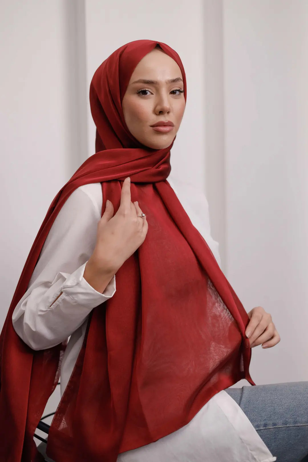 Janjanlı Şifon Eşarp Şal