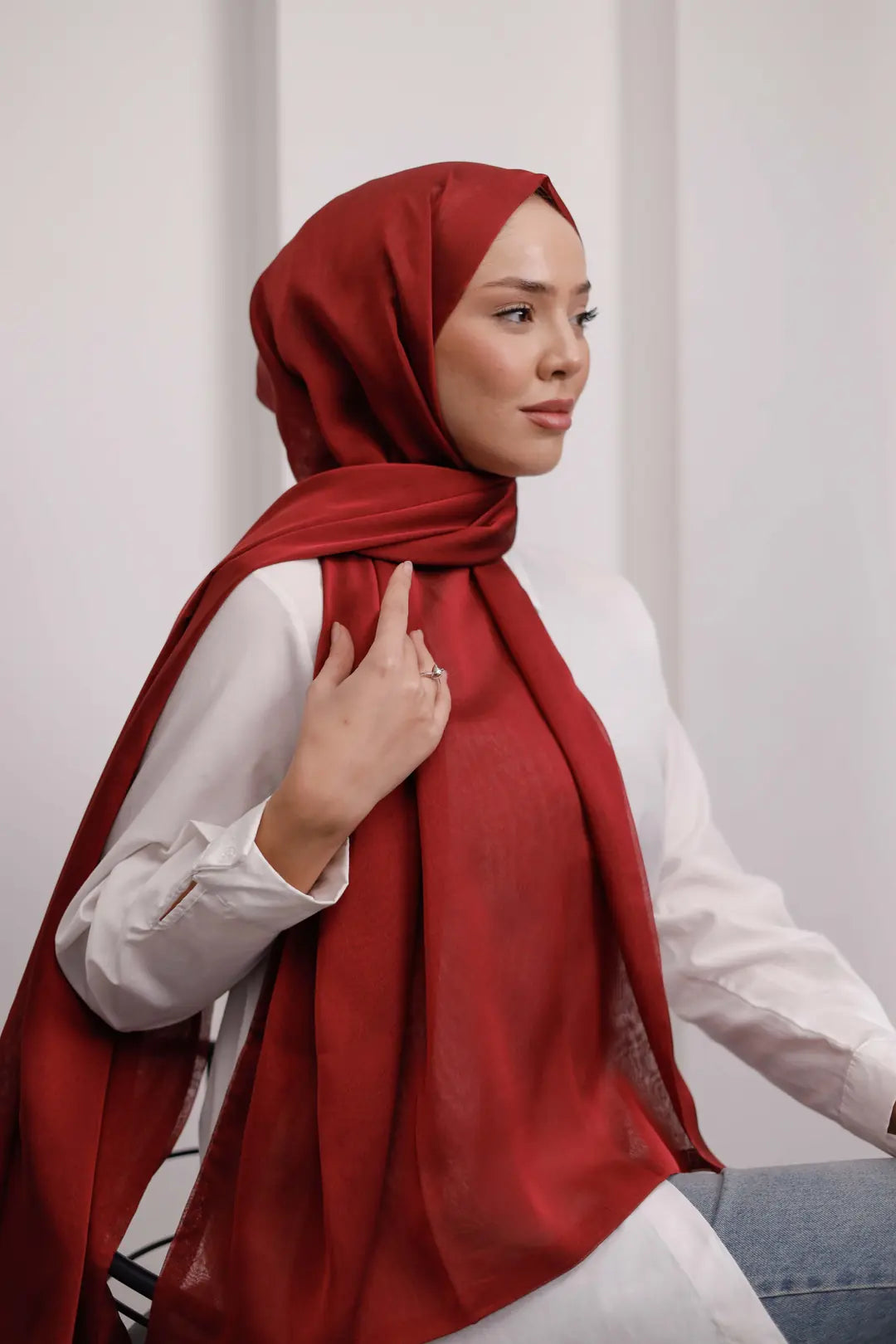 Janjanlı Şifon Eşarp Şal