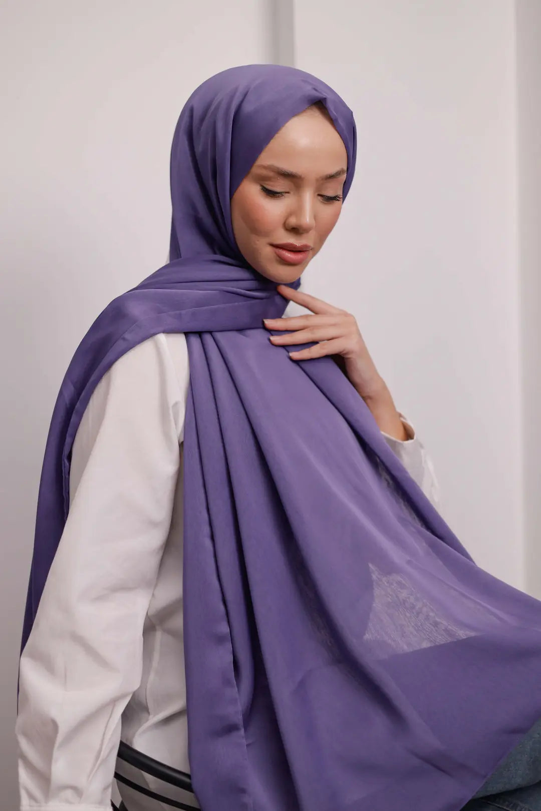Janjanlı Şifon Eşarp Şal