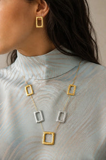 Serelda Gold Silver Geometrik Set